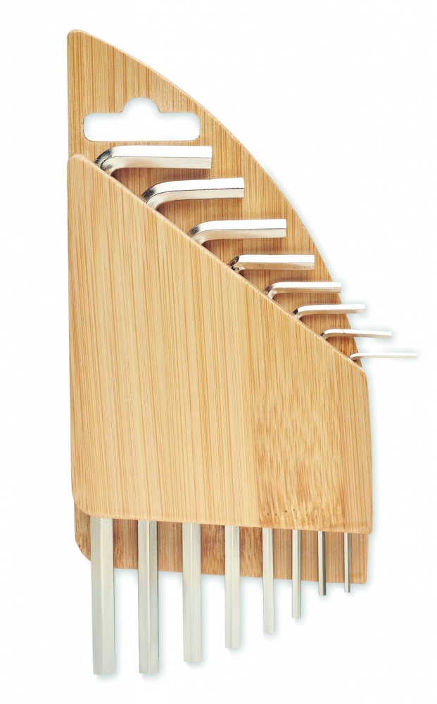 Logotrade business gifts photo of: Hex key set in bamboo