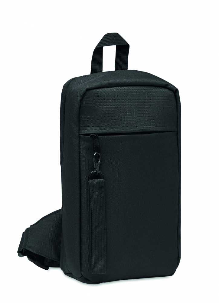 Logo trade promotional merchandise photo of: Cross chest bag in 600D Rpet