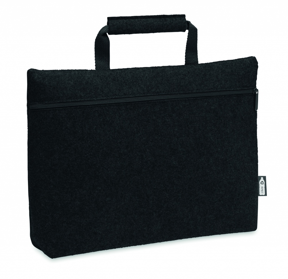 Logo trade promotional merchandise image of: RPET felt zippered laptop bag