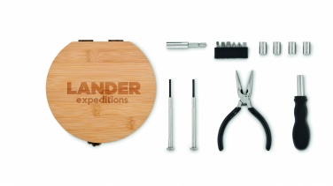 Logotrade promotional product picture of: 15 piece tool set bamboo case
