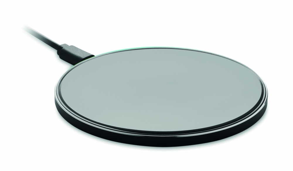 Logo trade promotional products picture of: Glass wireless 10W charger