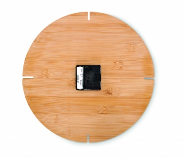 Logotrade promotional merchandise photo of: Round shape bamboo wall clock