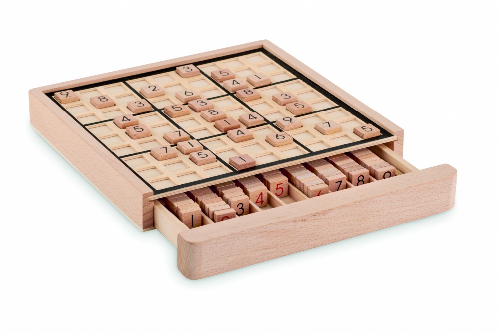 Logo trade promotional giveaway photo of: Wooden sudoku board game