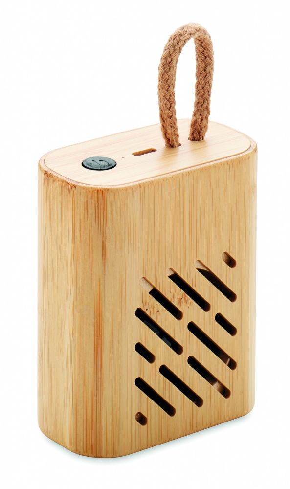 Logo trade promotional giveaways image of: 3W Bamboo wireless speaker