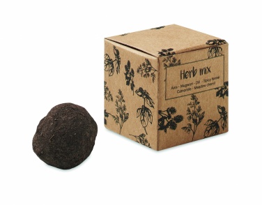 Logo trade corporate gifts image of: Herb seed bomb in carton box