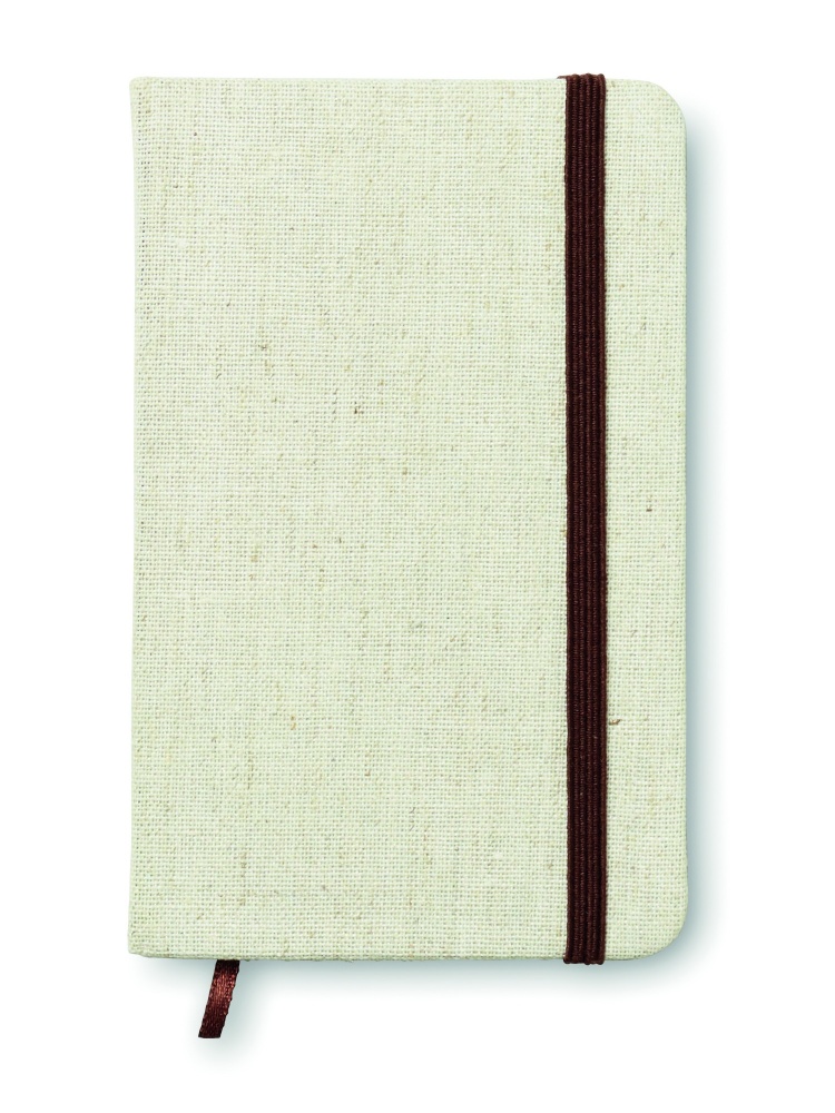 Logo trade promotional merchandise photo of: A6 canvas notebook lined
