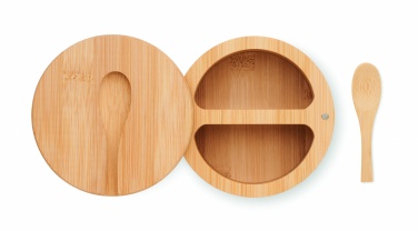 Logo trade advertising products image of: Salt and pepper bamboo box