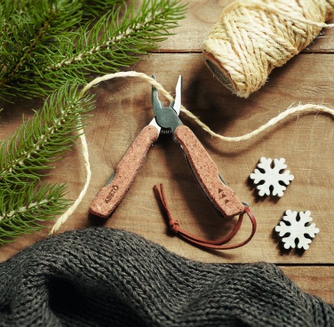 Logo trade corporate gifts picture of: Multi tool pocket knife cork