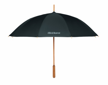 Logo trade promotional giveaways picture of: 23,5 inch RPET/bamboo umbrella