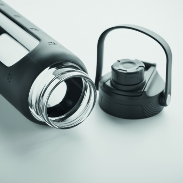 Logo trade promotional merchandise picture of: Glass bottle with sleeve 750 ml