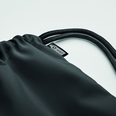 Logo trade corporate gifts picture of: Large drawstring bag 300D RPET