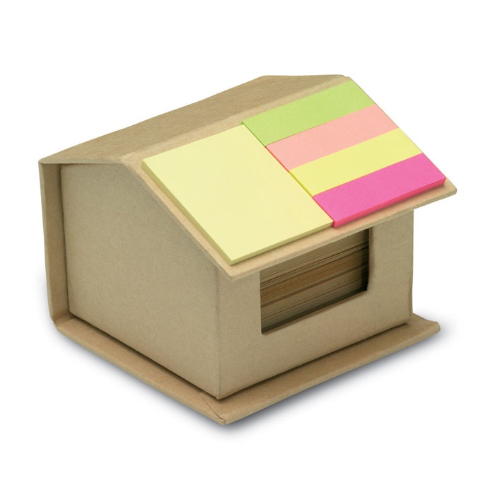 Logo trade promotional giveaways image of: Memo/sticky notes pad recycled