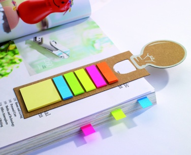 Logo trade promotional products image of: Bookmark with sticky memo pad