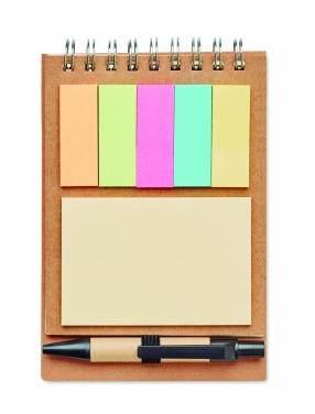 Logo trade promotional item photo of: Notepad with pen and memo pad