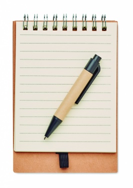Logo trade promotional giveaway photo of: Notepad with pen and memo pad