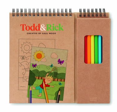 Logotrade promotional item image of: Colouring set with notepad