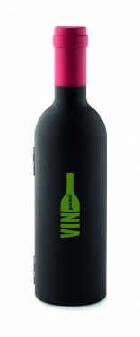 Logo trade promotional giveaways picture of: Bottle shape wine set
