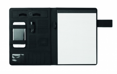 Logo trade advertising products image of: A4 folder with power bank