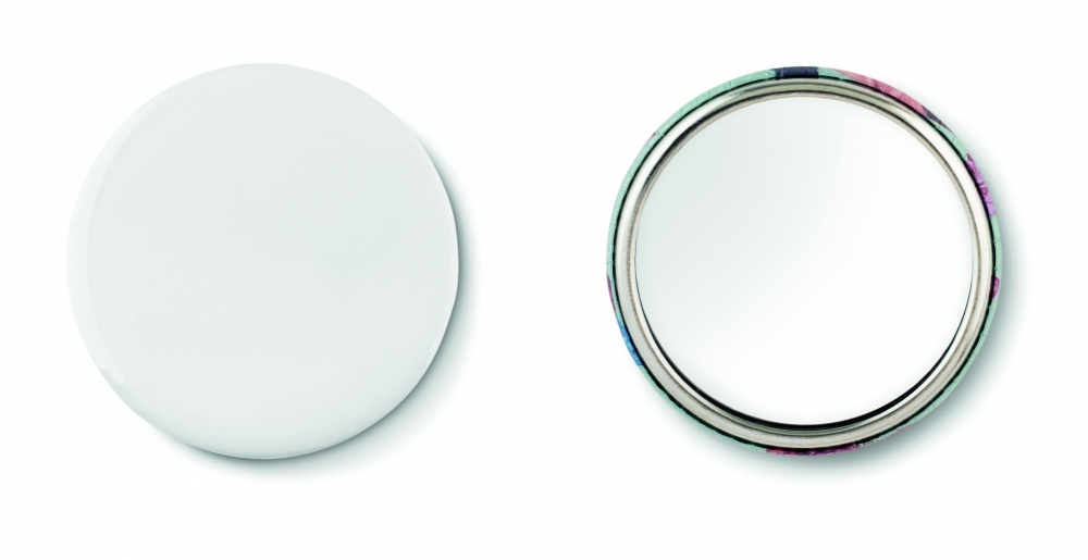 Logo trade advertising product photo of: Mirror button metal