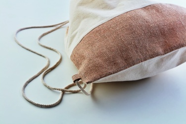 Logo trade promotional items image of: Drawstring bag w/ jute details