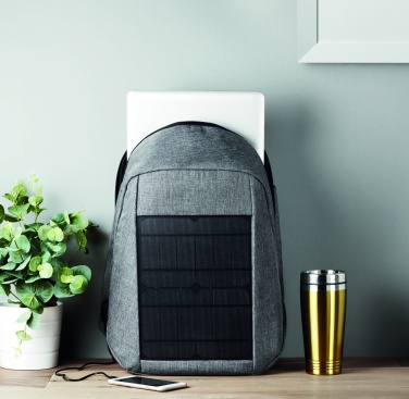Logo trade advertising products image of: Backpack solar