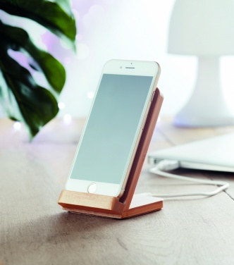 Logo trade promotional items picture of: Bamboo wireless charge stand 5W WIRESTAND