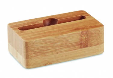 Logotrade promotional gift picture of: Bamboo phone stand-amplifier CARACOL