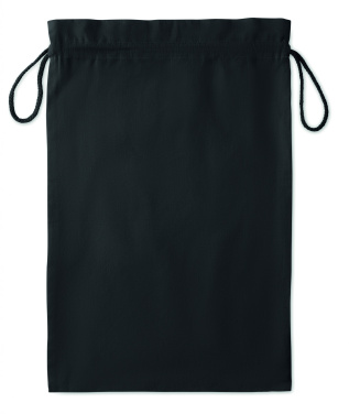 Logotrade promotional item picture of: Large Cotton draw cord bag black