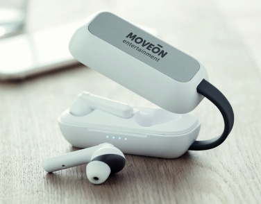 Logo trade promotional items image of: TWS wireless charging earbuds