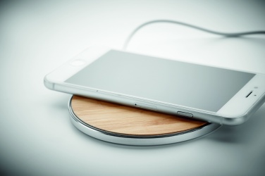Logotrade promotional merchandise picture of: Bamboo wireless charger 10W DESPAD