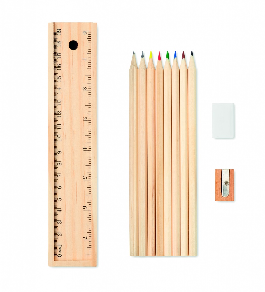 Logotrade promotional items photo of: Stationery set in wooden box