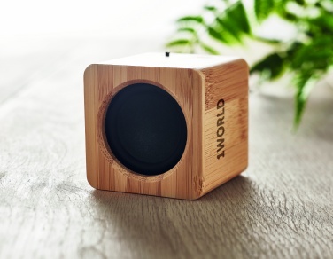 Logo trade corporate gifts picture of: Bamboo wireless speaker