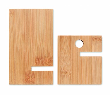 Logotrade promotional gift image of: Bamboo phone stand/ holder WHIPPY