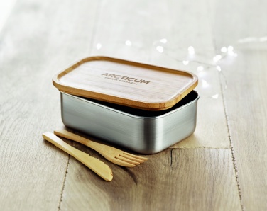 Logo trade corporate gifts image of: Stainless steel lunchbox 600ml