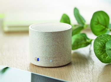 Logo trade promotional giveaways picture of: 3W speaker in wheat straw/ABS