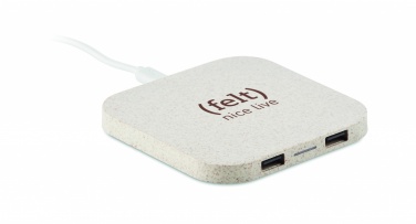 Logo trade promotional gifts image of: Hub charger wheat straw/ABS 5W