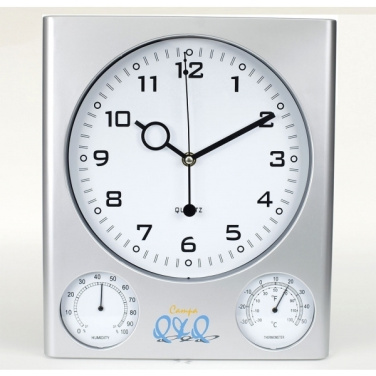 Logo trade promotional merchandise image of: Plastic wall clock DEN HAAG