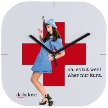 Logo trade promotional gifts picture of: Wall clock with all over clock face BEL AIR