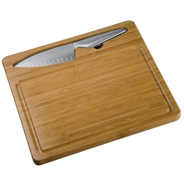Logotrade corporate gift image of: Cutting board with knife MANTOVA