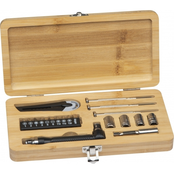 Logo trade promotional items picture of: 22-piece tool set BERINGEN