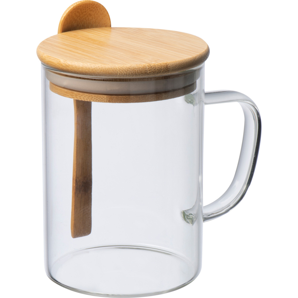 Logotrade promotional giveaways photo of: Glass mug JACKSON 420 ml