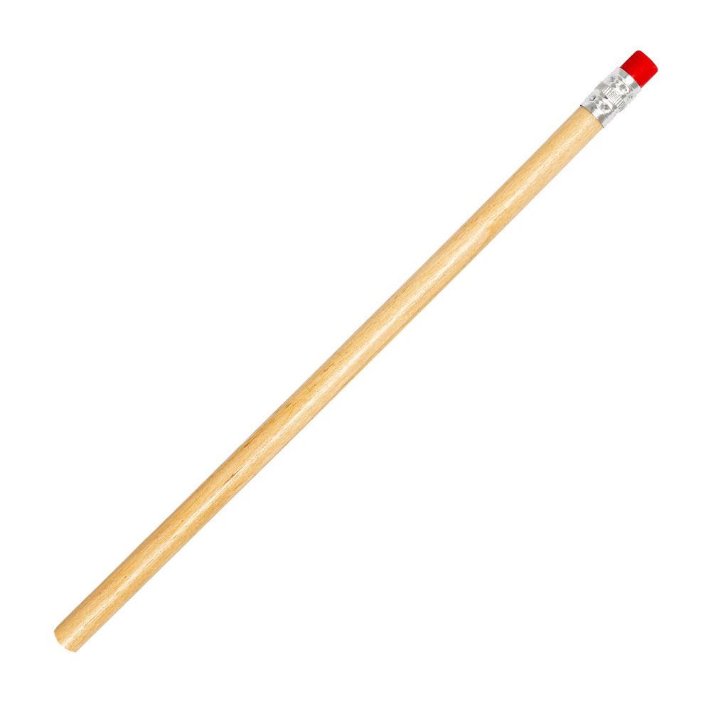 Logo trade promotional giveaway photo of: Pencil with eraser HICKORY