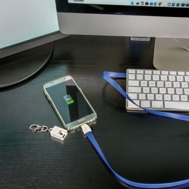 Logo trade promotional giveaway photo of: Lanyard with usb cable LE PORT