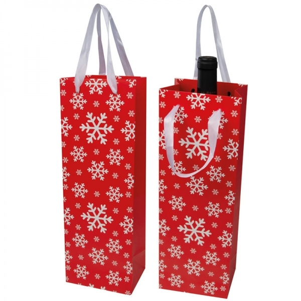 Logotrade promotional merchandise image of: Wine bag in Christmas design LAPLAND