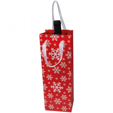 Logo trade business gifts image of: Wine bag in Christmas design LAPLAND