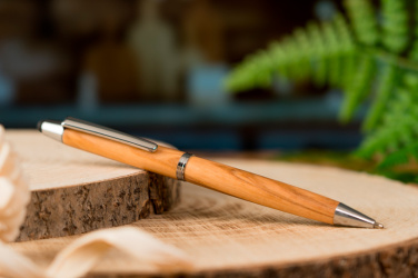 Logotrade promotional product image of: Wooden ballpen with touch function ERFURT