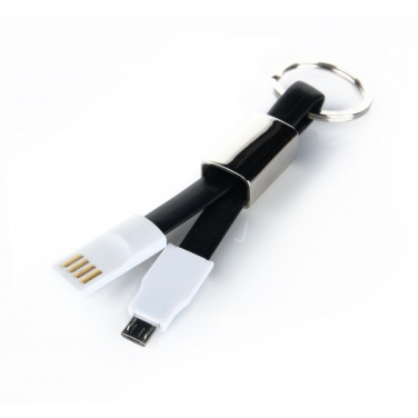 Logo trade promotional gift photo of: Data transfer cable and keyring