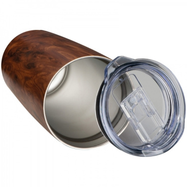 Logo trade promotional item photo of: Stainless steel mug with wooden look COSTA RICA 550 ml