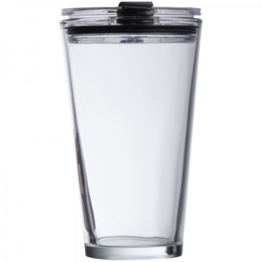 Logotrade promotional merchandise photo of: Glass mug with lid WATTENSCHEID 400 ml