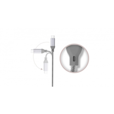 Logotrade promotional merchandise photo of: Nylon data transfer cable LK30 Type - C Quick Charge 3.0